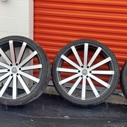 26” 6LUG WHEELS W/ TIRES 