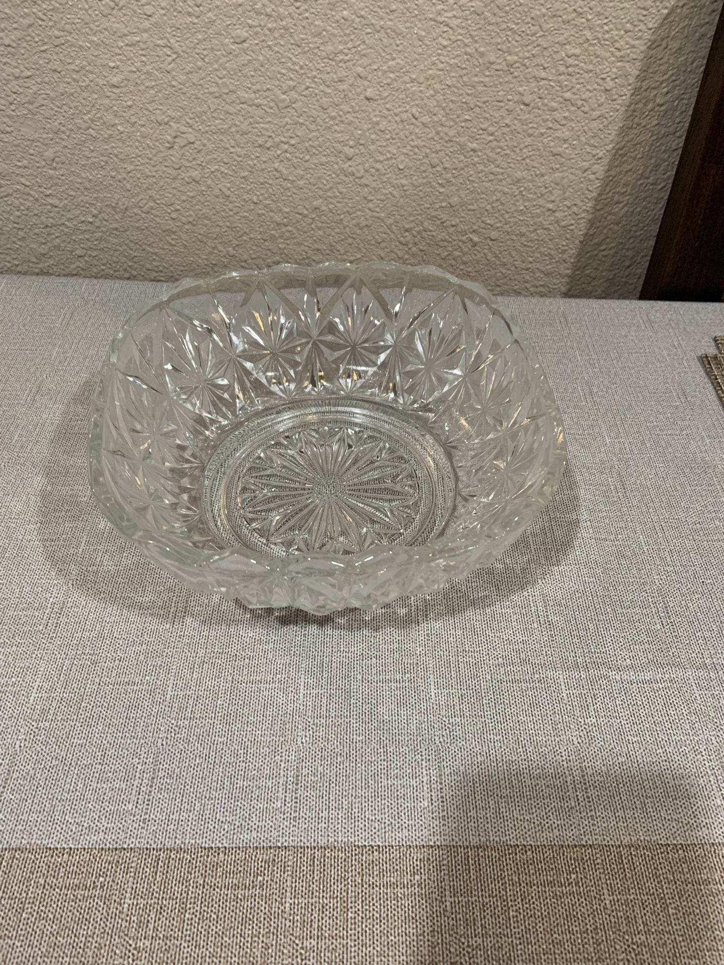 Heavy Vintage Glass Bowl 