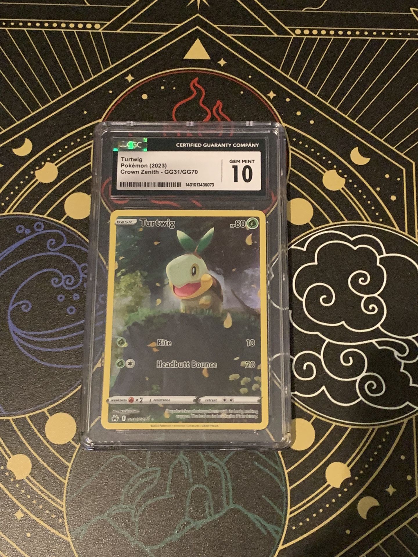 CGC 10 GEM MT Turtwig Full Art GG31/GG70 2023 Crown Zenith Pokemon Card