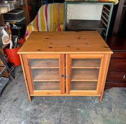 TV entertainment center media console pantry cabinet.