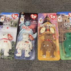 Brand New In the boxes, 1990s vintage McDonald's International TY Beanie Babies Collection 
