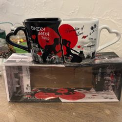 two new porcelain cups for coffee and tea