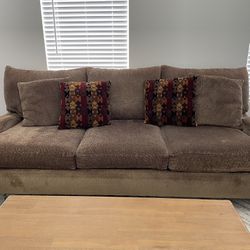 Brown Chenille Sofa