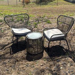 Patio Furniture Set 2 Chairs And Table 