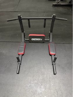 Onetwofit wall mounted dip and pull-up bar