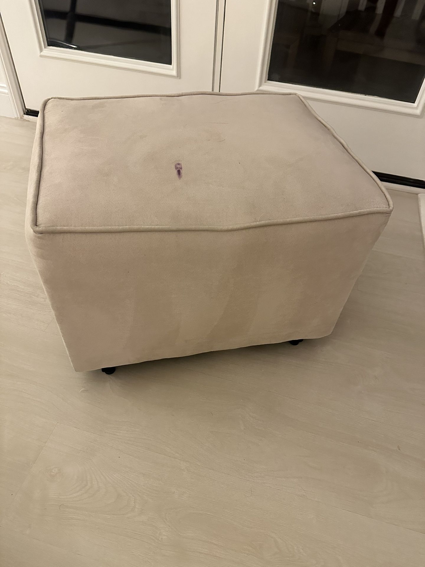 Beige Ottoman Glider 