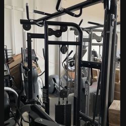 Commercial grade Dual Adjustable Pulley Machine 200 Lb Weight Stacks Each Side