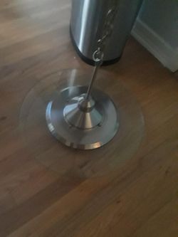 Glass ceiling lamp w nickel finished