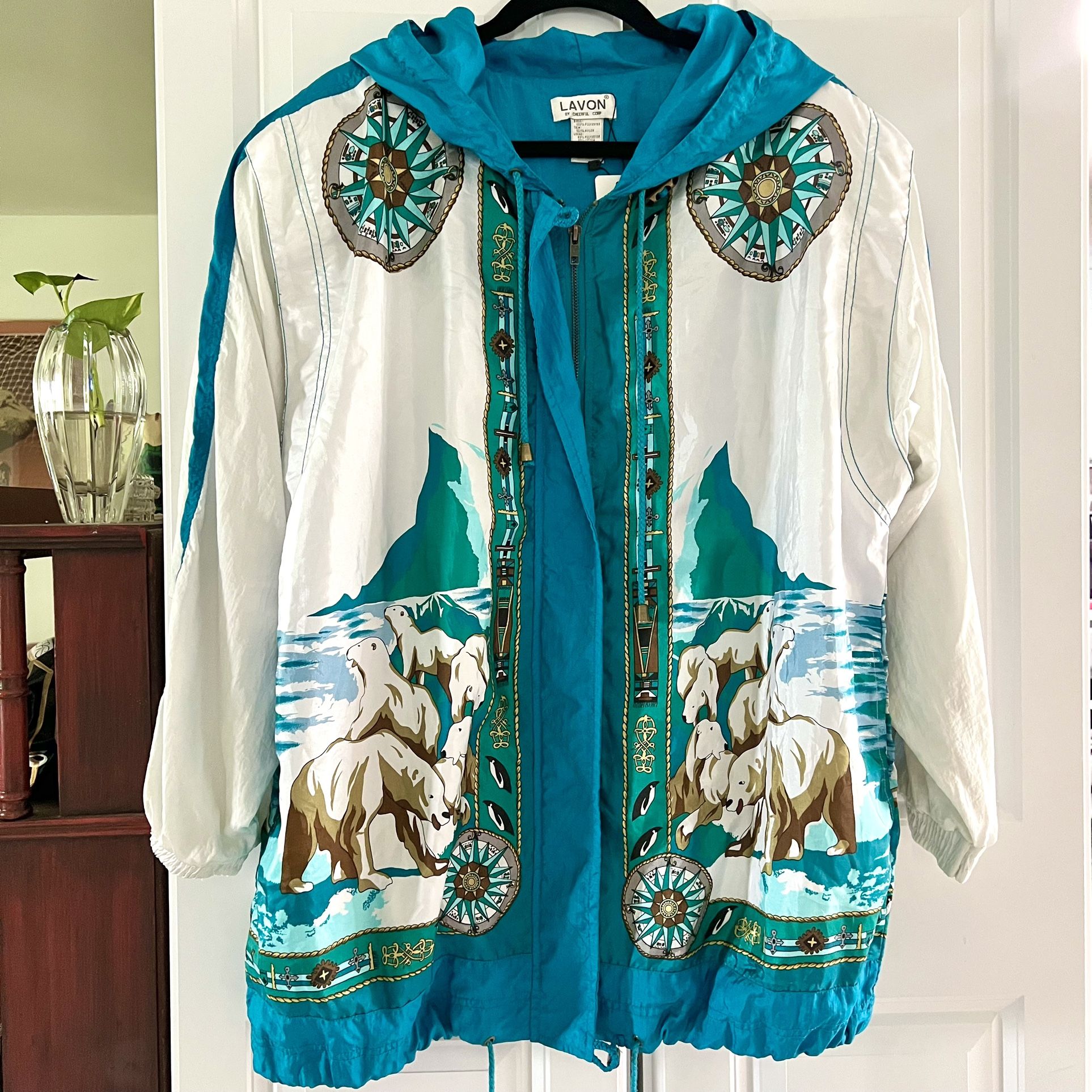 Vintage 90s Lavon Windbreaker With Polar Bears!