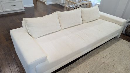 CB2 White Camden Sofa