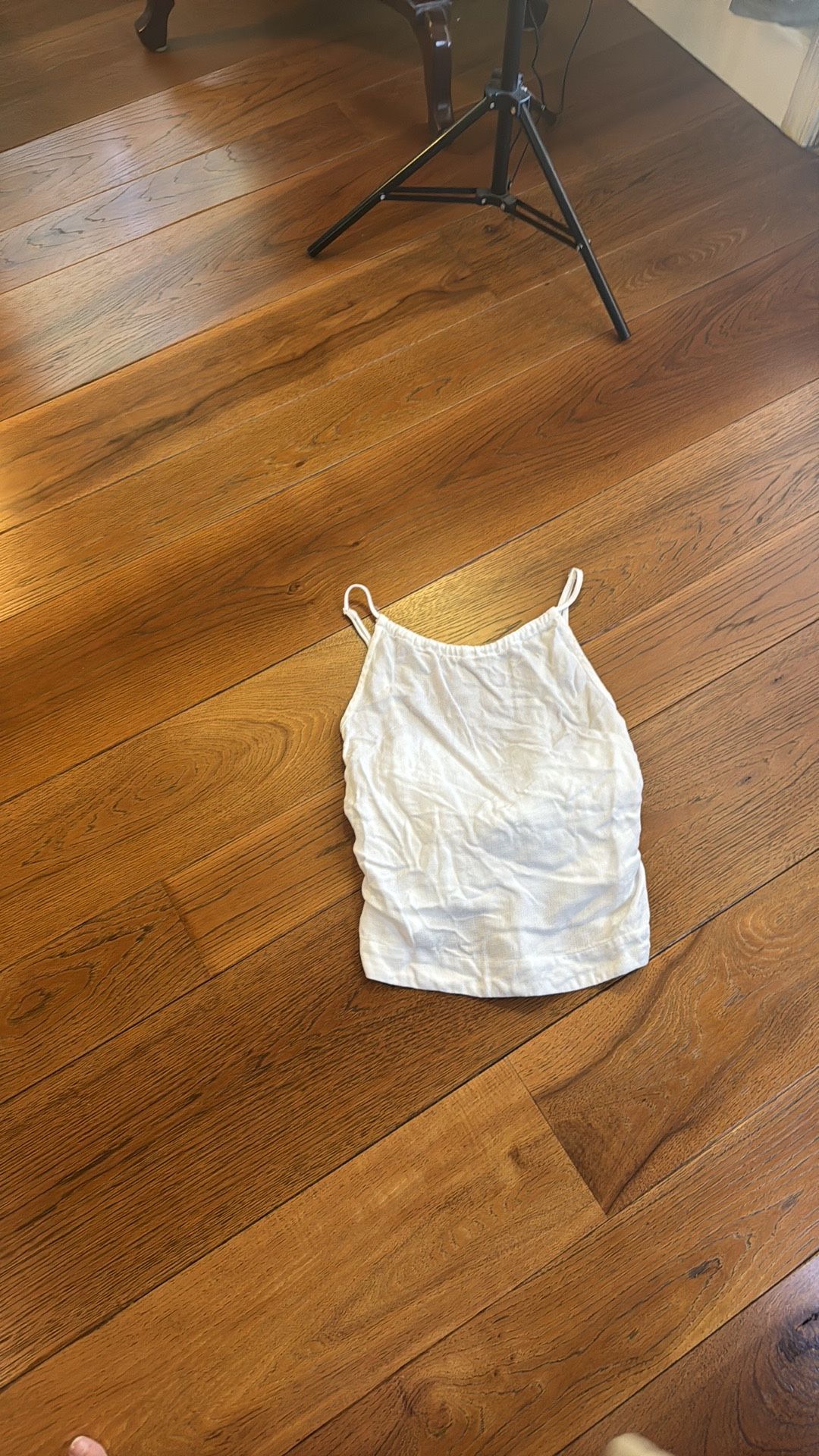 Anthropologie Cloth & Stone White Ruched Camisole Top