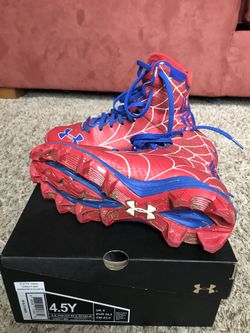 Under Armour Alter Ego Spider Man Football Cleats Size 4.5 for Sale in Lancaster PA OfferUp