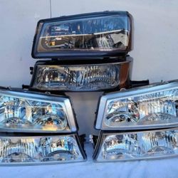 03-06 Silverado Avalanche Headlights Luces Focos Faros Micas Calaveras Headlamps Chevy 