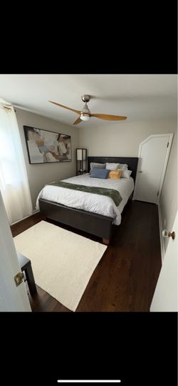 Queen bed frame with box spring