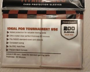 2- new TRADING CARD SLEEVES - SPORTS & POKEMON - 200 COUNT OF ULTRA CLEAR SOFT