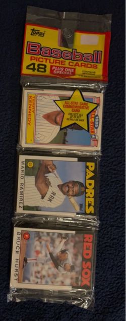 1985 Topps Baseball Unopened Rack Pack 49 Cards + Terry Kennedy All-Star