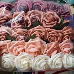 New in package 25 foam roses