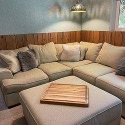 Sectional Sofa / Couch & Ottoman