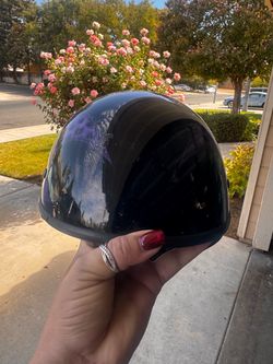 Black Gloss Half Helmet Motorcycle