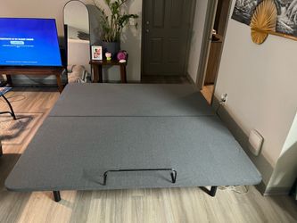 King size foam mattress, Leggett & Platt brand mechanical bed frame with wireless remote included