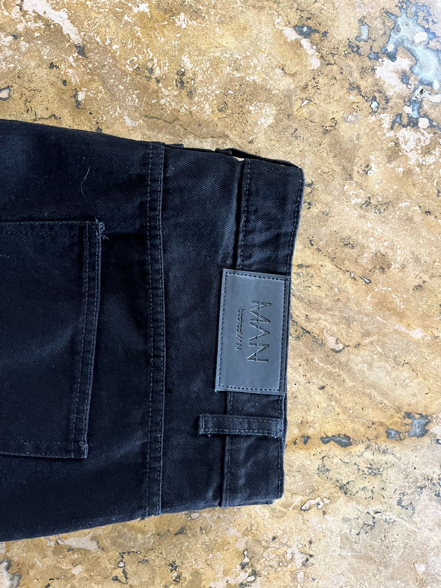 Black Boohooman Painter Jeans 38