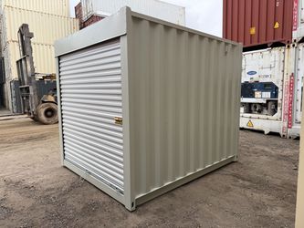 10FT SHIPPING CONTAINER – WIND & WATERTIGHT | HEAVY DUTY STORAGE SHED | CONEX BOX (ROLL-UP DOOR)