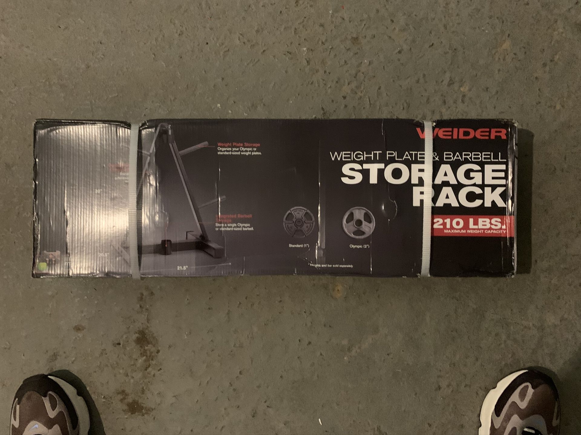 Weirder Storage Rack - Plates & Barbells 210LB
