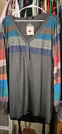 BloomChic Striped Long Sleeve Top