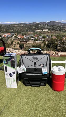 Pickleball Cooler Cart, Chair, And Water Container 