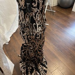 Strapless Sequin Long Formal Gown Evening Party Wedding Guest Dress