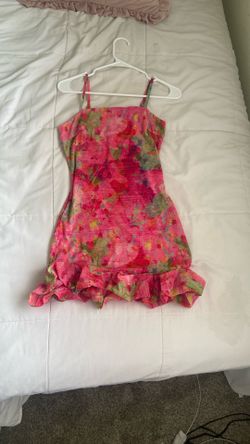 shein mini floral ruffle dress 