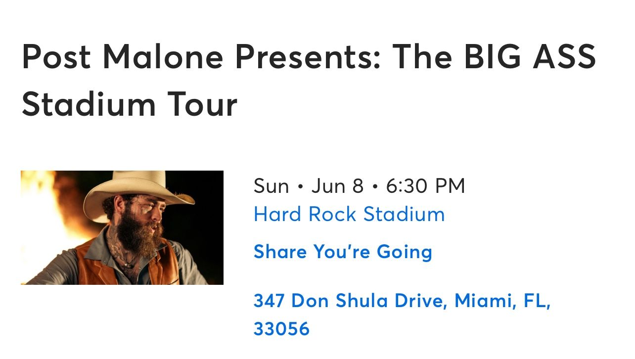 Post Malone Concert Tickets