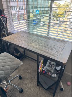 Wooden desk & chair