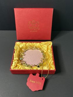 Royal Gem Collection Dragonfly 3.5" Frame Swarovski Crystals 24K Gold Plate COA