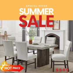 7 PC DINING TABLE SET