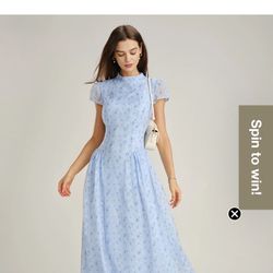 Blue Floral Dress