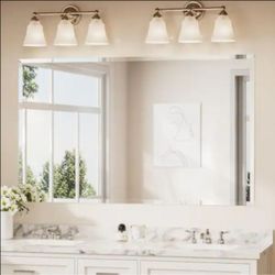 KeonJinn
36 in. W x 60 in. H Rectangular Beveled Frameless Wall Mount Bathroom Vanity Mirror Decorative Wall Accent Mirror