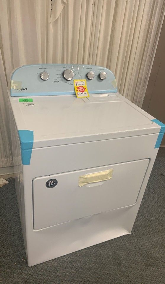 NEW WHIRLPOOL DRYER Liquidation sale today WED49STBW A02F