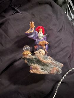Wizard Sorcerer Resin Figurine with Crystal Ball