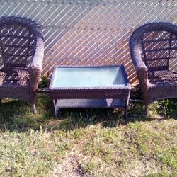 Assorted Patio And Long Furniture See Pictures