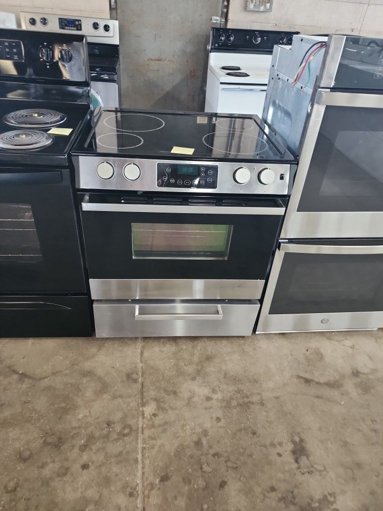 Whirlpool Ikea Stainless Glass Top Slide In Stove Range