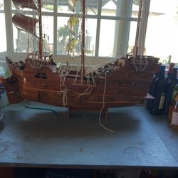 Boat Decorative Made From Wood