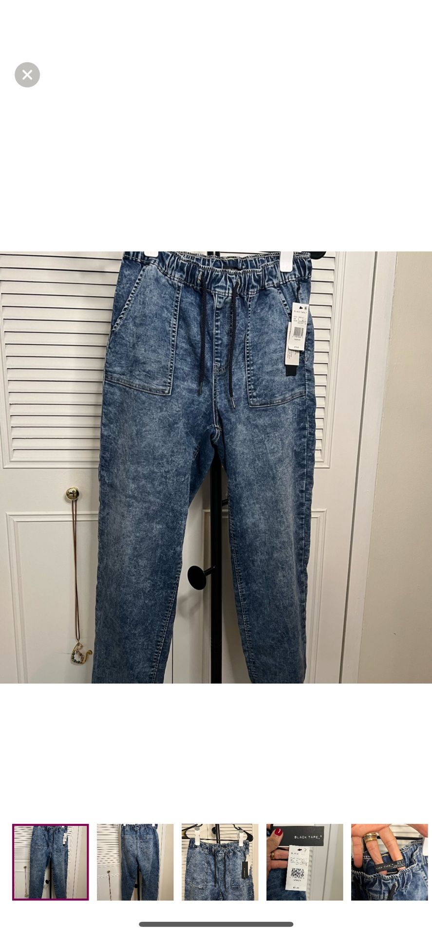 Black Tape Blue Wash Joggers