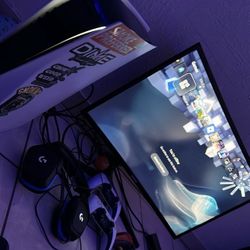 Curved Samsung Monitor Ps5 Controller 