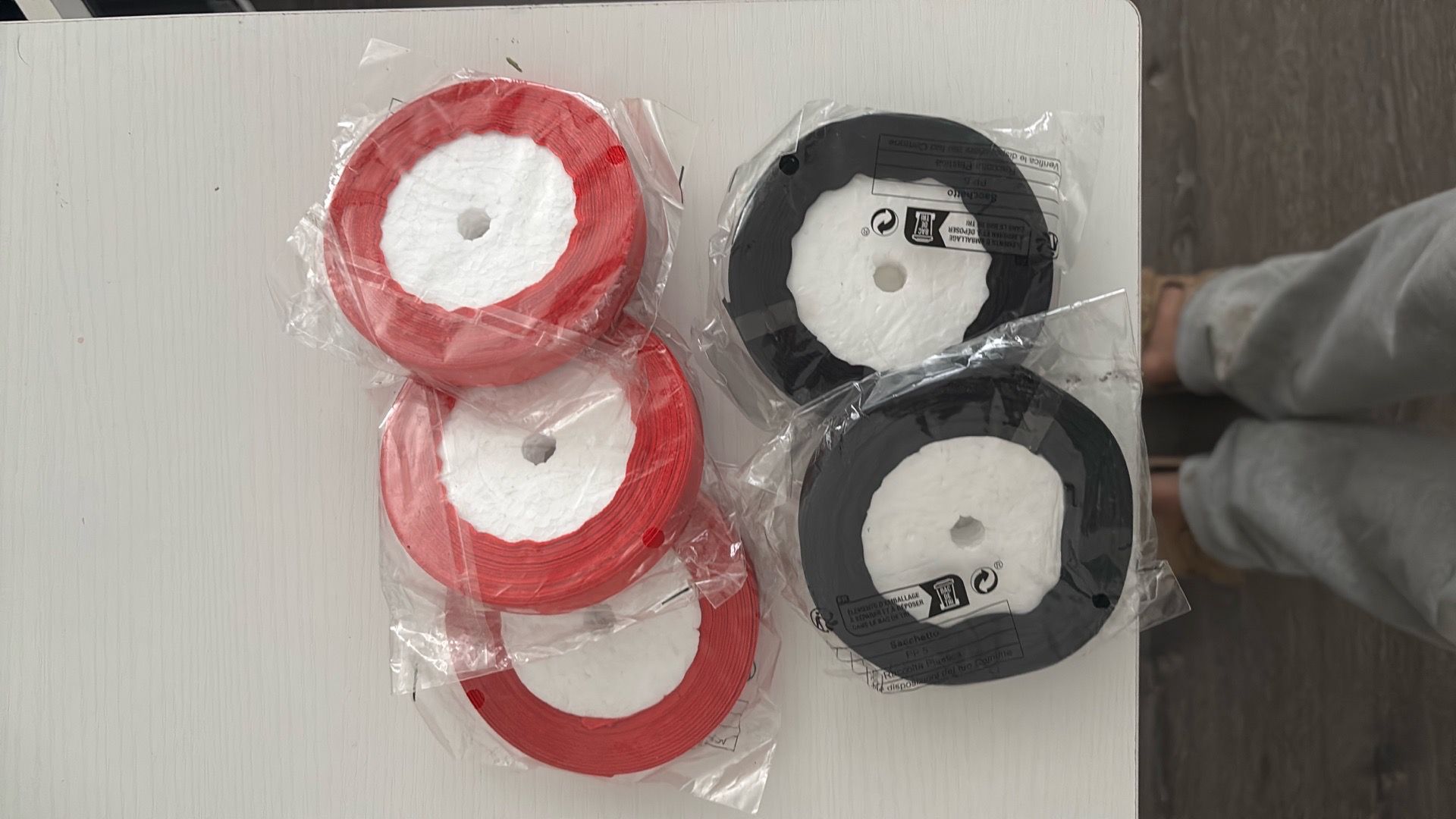 red and black ribbon