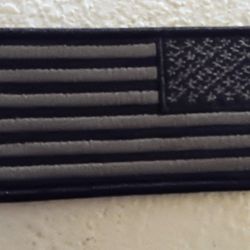 American Flag Woodland Patch 2.2X4 - Reverse Field w/  Hook Backing 