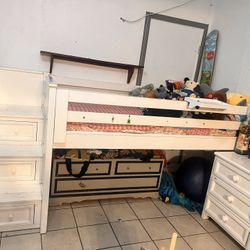 Kids Loft Bedroom Set - white 