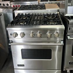 Viking 30”Wide Gas Range Stove Stainless Steel 4Burners 