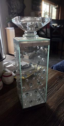 Crystal Glass Candle Holder Modern Choc