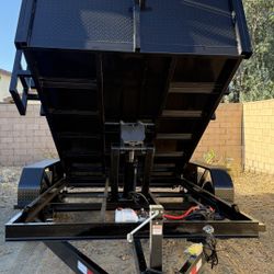 New 8x4x12 SCISSOR LIFT Hydraulic Dump Trailer with TARP 🔥